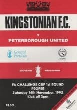 Kingstonian v Peterborough United 14-Nov-1992