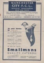 Manchester City v Preston North End  25-Aug-1948