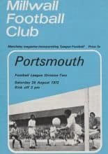 Millwall v Portsmouth  26-Aug-1972