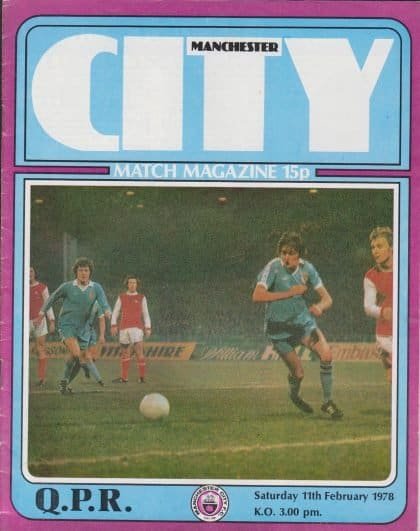 Manchester City v Queens Park Rangers  11-Feb-1978