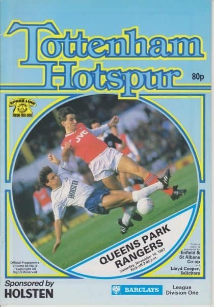 Tottenham Hotspur v Queens Park Rangers 14-Nov-1987