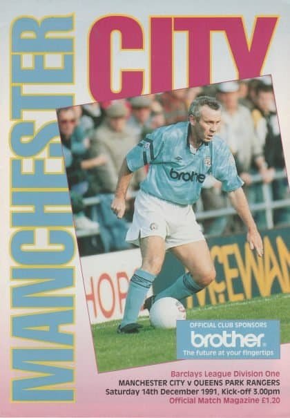 Manchester City v Queens Park Rangers 14-Dec-1991