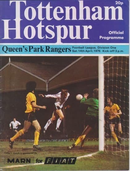 Tottenham Hotspur v Queens Park Rangers 14-Apr-1979