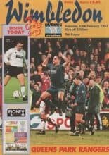Wimbledon v Queens Park Rangers 15-Feb-1997