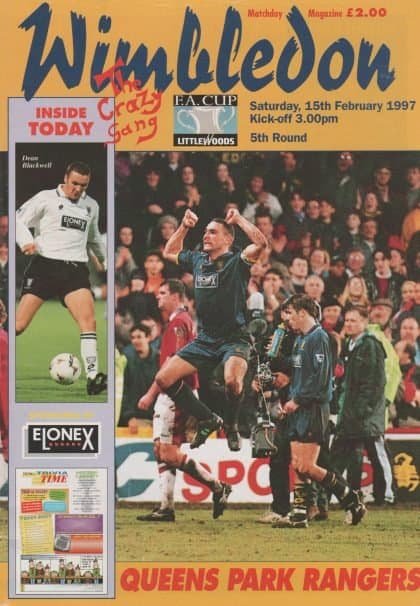 Wimbledon v Queens Park Rangers 15-Feb-1997