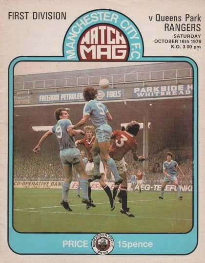 Manchester City v Queens Park Rangers 16-Oct-1976