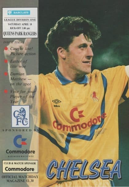 Chelsea v Queens Park Rangers 18-Apr-1992