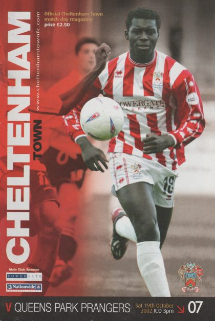 Cheltenham Town v Queens Park Rangers  19-Oct-2002
