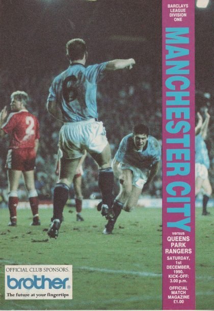 Manchester City v Queens Park Rangers 01-Dec-1990
