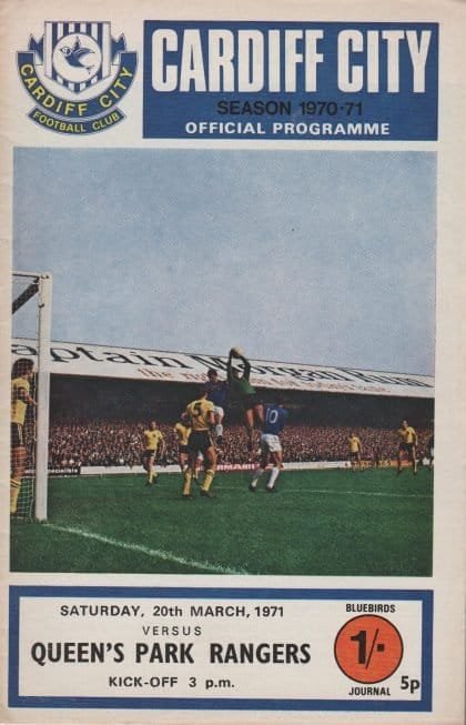 Cardiff City v Queens Park Rangers 20-Mar-1971