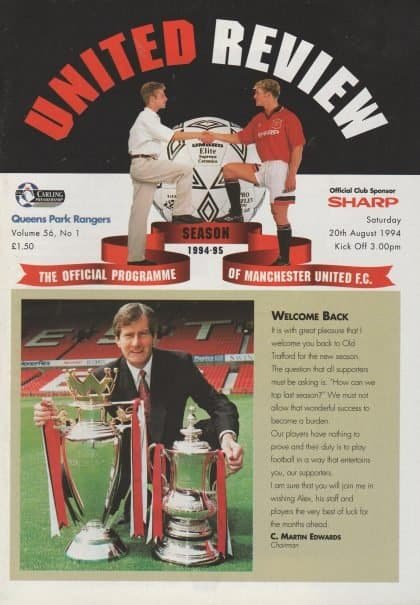 Manchester United v Queens Park Rangers 20-Aug-1994