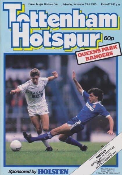 Tottenham Hotspur v Queens Park Rangers 23-Nov-1985