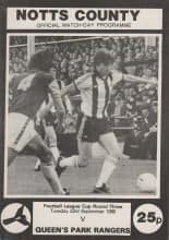 Notts County v Queens Park Rangers 23-Sep-1980