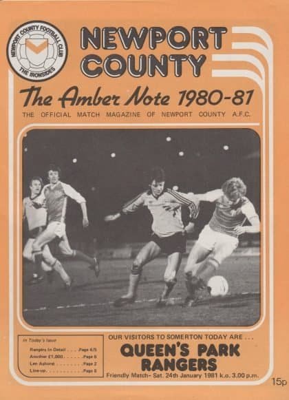 Newport County v Queen's Park Rangers  24-Jan-1981