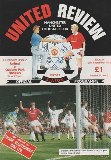 Manchester United v Queens Park Rangers 26-Sep-1992