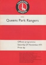 Charlton Athletic v Queens Park Rangers 27-Nov-1971