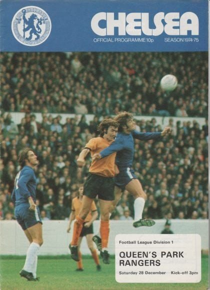 Chelsea v Queens Park Rangers 28-Dec-1974