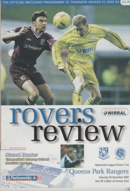 Tranmere Rovers v Queens Park Rangers 28-Dec-2002