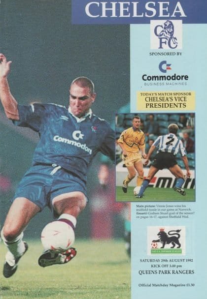 Chelsea v Queens Park Rangers 29-Aug-1992