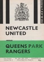 Newcastle United v Queens Park Rangers 29-Sep-1973