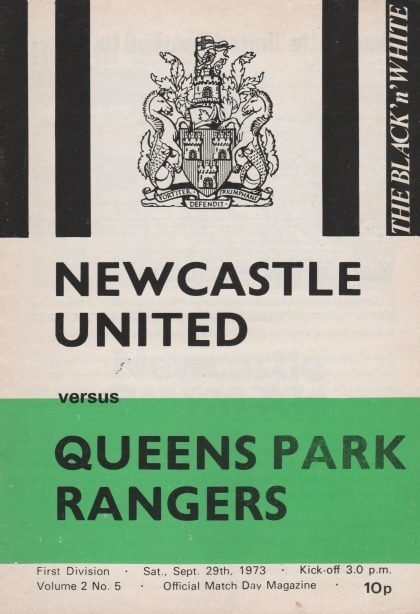 Newcastle United v Queens Park Rangers 29-Sep-1973