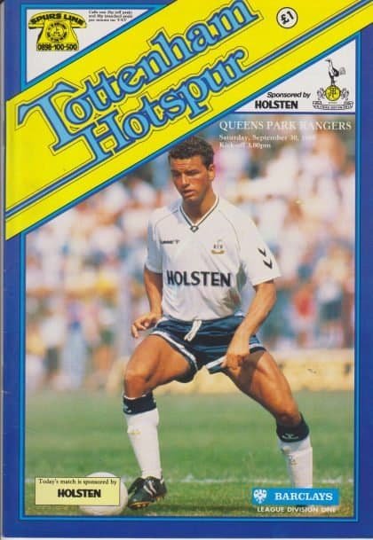 Tottenham Hotspur v Queens Park Rangers 30-Sep-1989