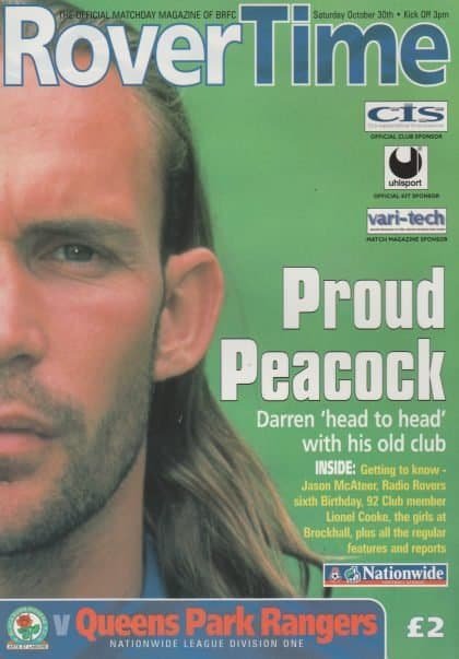 Blackburn Rovers v Queens Park Rangers  30-Oct-1999