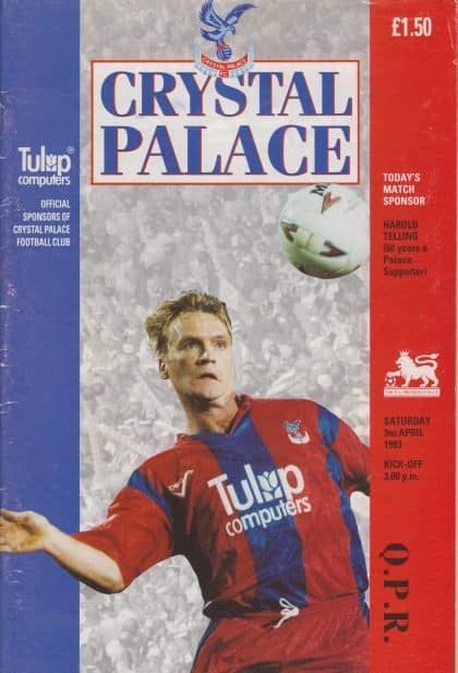 Crystal Palace v Queens Park Rangers 03-Apr-1993