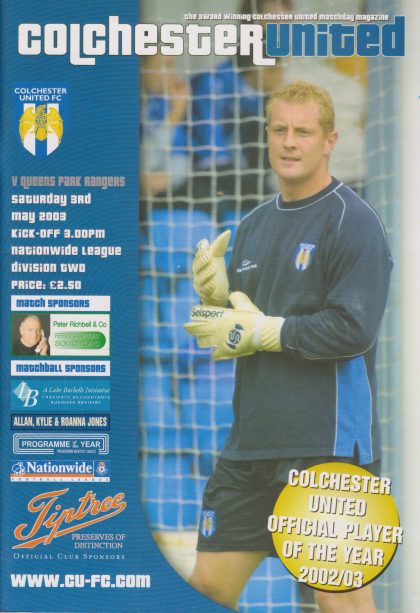 Colchester United v Queens Park Rangers  03-May-2003