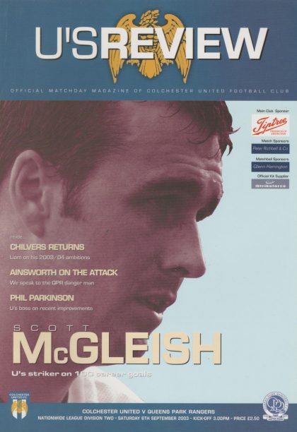 Colchester United v Queens Park Rangers  06-Sep-2003