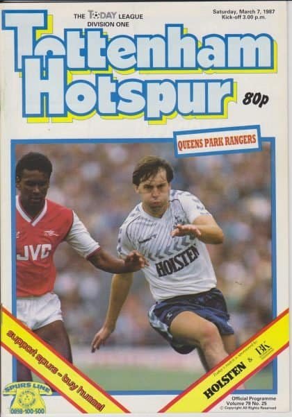 Tottenham Hotspur v Queens Park Rangers 07-Mar-1987
