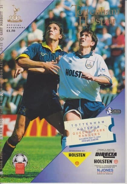 Tottenham Hotspur v Queens Park Rangers 07-May-1994