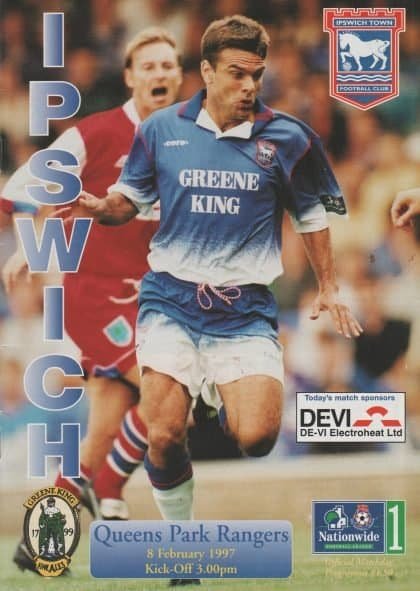 Ipswich Town v Queens Park Rangers 08-Feb-1997