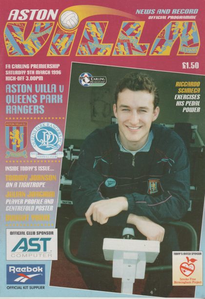 Aston Villa v Queens Park Rangers 09-Mar-1996