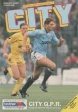 Manchester City v Queens Park Rangers 09-Sep-1989