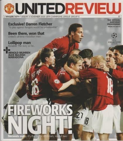 Manchester United v Glasgow Rangers  04-Nov-2003