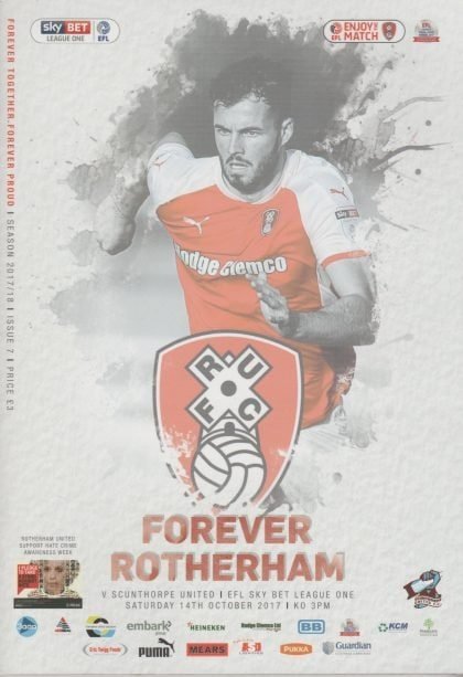 Rotherham United v Scunthorpe United  14-Oct-2017