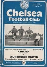 Chelsea v Scunthorpe United  22-Aug-1962