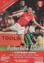 Rotherham United v Scunthorpe United  22-Aug-1995