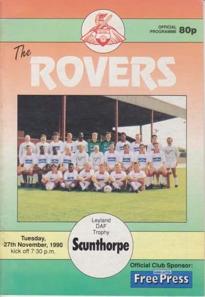 Doncaster Rovers v Scunthorpe United  08-Mar-1991
