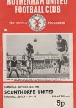 Rotherham United v Scunthorpe United 28-Oct-1972