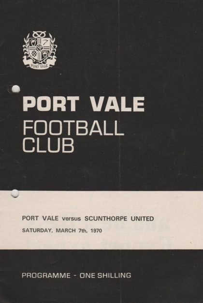 Port Vale v Scunthorpe United 07-Mar-1970