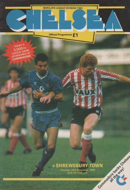 Chelsea v Shrewsbury Town 26-Nov-1988