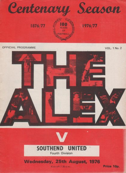 Crewe Alexandra v Southend United 25-Aug-1976