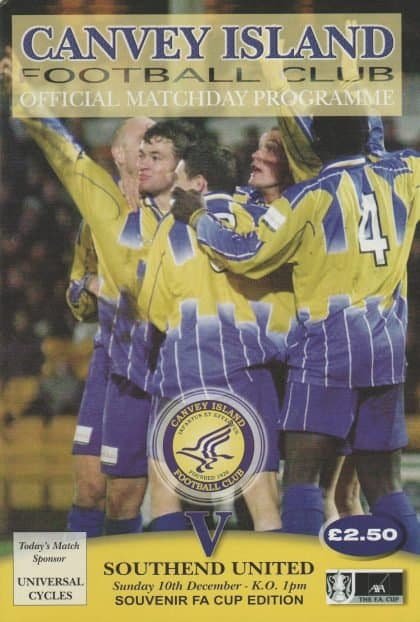 Canvey Island v Southend United 10-Dec-2000