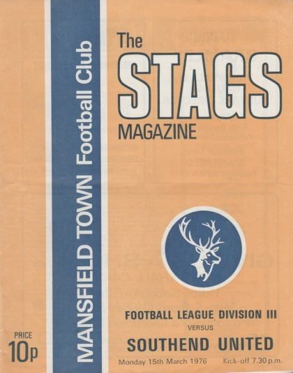 Mansfield Town v Southend United 15-Mar-1976
