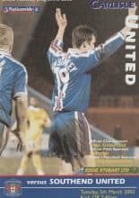 Carlisle United v Southend United   05-Mar-2002