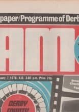 Derby County v Southend United 07-Jan-1978