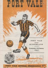 Port Vale v Sunderland 31-Jan-1962