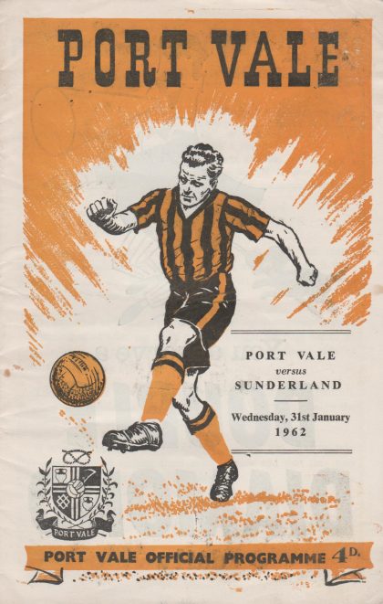 Port Vale v Sunderland 31-Jan-1962